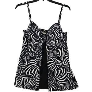 Love My Curves ~Womens Size 20~ Black/White Animal Print Tankini Top NWT.